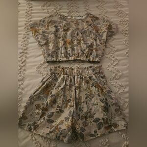 NWOT Floral Two-Piece Set